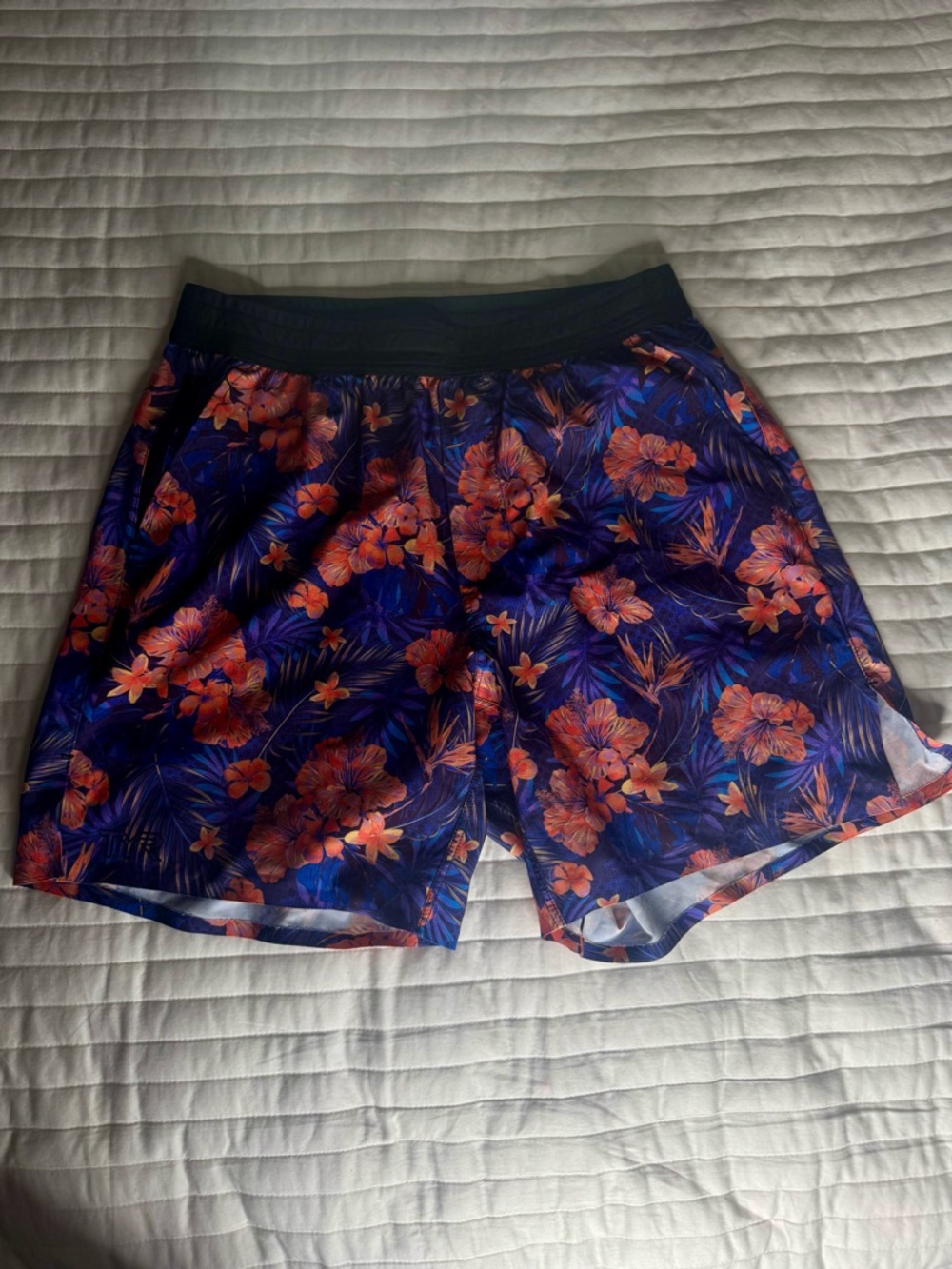 TYR Black and Light Blue athletic shorts
